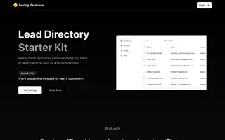 Boring Database screenshot