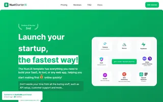 Nuxt Starter AI screenshot