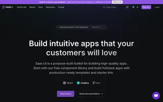 Saas UI screenshot